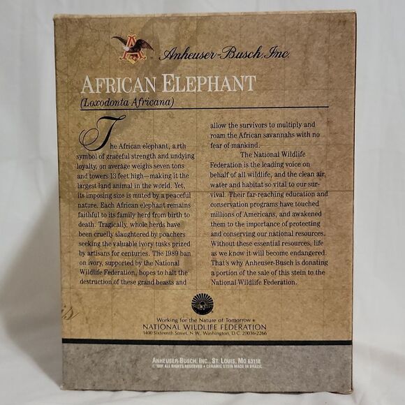 Budweiser African elephant stein - Picture 2 of 4